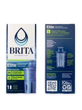 (1) BRITA Elite Longlast Carbon Core Replacement Filter